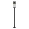 Z-Lite Luca Outdoor Post Mounted Fixture, 1-Light, 9.25 In.W x 101.51 In.H, Black/Etched 517PHB-567P-BK-LED - alternate 6